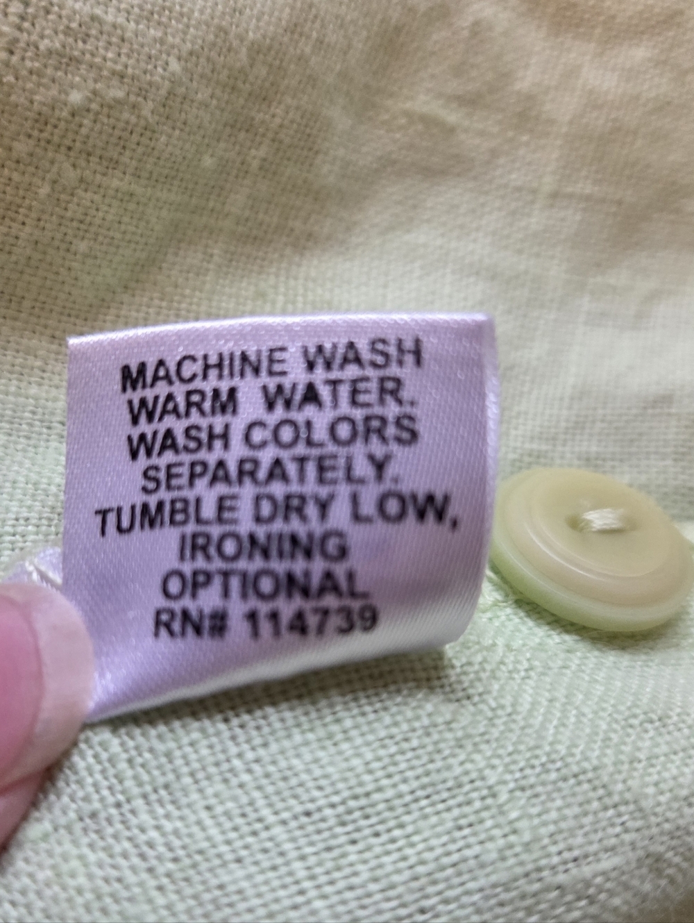 FLAX Linen Lime Green Button Front Jacket Shirt Small - Picture 8 of 8